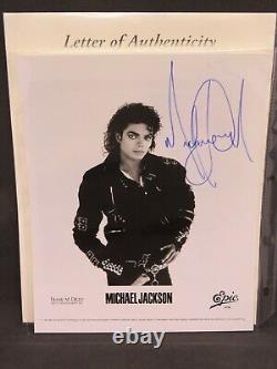 Michael Jackson Autographed Signed Promo 8x10 Photo Jsa Full Letter Rare Al2