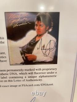 Michael Jackson Autographed Thriller Album Psa Dna And Photo Proof