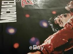 Michael Jackson BAD 25 DOCUMENTARY PROMO POSTER smile fedora autograph signed lp