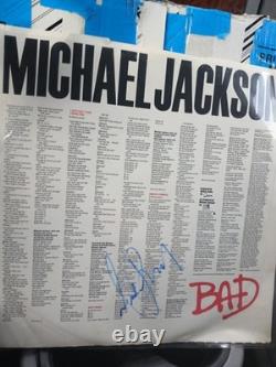 Michael Jackson Bad Vinyl LP Record Album signed