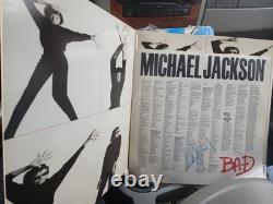 Michael Jackson Bad Vinyl LP Record Album signed