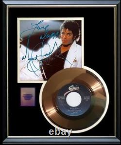 Michael Jackson Billie Jean 45 RPM Gold Record Rare W-autograph Printed Signed