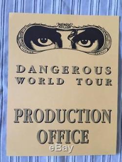 Michael Jackson Dangerous Tour Door Signs Not Signed Authentic Amazing Worn Bad