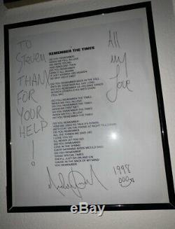 Michael Jackson Dedicated / SIGNED autographed lyrics 8.5 by 11 inch with JSA LOA