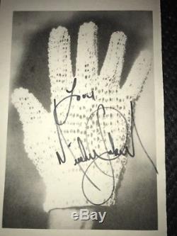 Michael Jackson HAND-SIGNED Autographed Moonwalk Book Page appr 5.8x8.9 withLOA