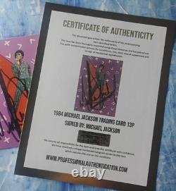 Michael Jackson Hand Signed Autograph 1984 Trading Card COA NO US TARIFFS