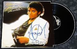 Michael Jackson Hand Signed Autographed Custom Framed Thriller Album! Proof+coa