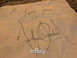 Michael Jackson Hand Signed Autographed Napkin Hempel Hotel 06 No Promo Smile