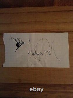Michael Jackson Hand-Signed DRAWING 8.1 x 4.2 AUTOGRAPH