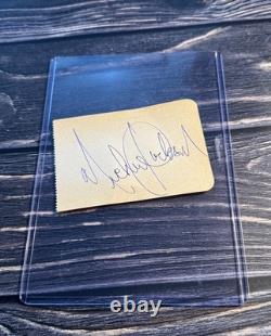 Michael Jackson Hand-Signed old paper cut ca. 3 1/2 by 2 1/2 Autograph EPPERSON