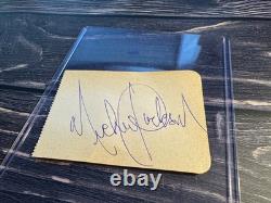 Michael Jackson Hand-Signed old paper cut ca. 3 1/2 by 2 1/2 Autograph EPPERSON