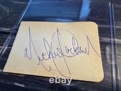 Michael Jackson Hand-Signed old paper cut ca. 3 1/2 by 2 1/2 Autograph EPPERSON