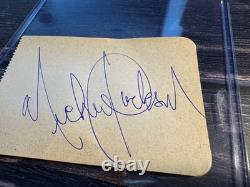 Michael Jackson Hand-Signed old paper cut ca. 3 1/2 by 2 1/2 Autograph EPPERSON