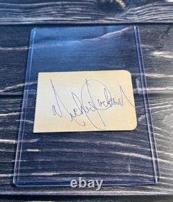 Michael Jackson Hand-Signed old paper cut ca. 3 1/2 by 2 1/2 Autograph EPPERSON