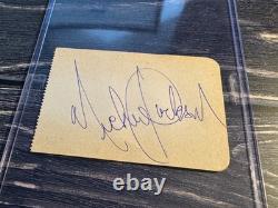 Michael Jackson Hand-Signed old paper cut ca. 3 1/2 by 2 1/2 Autograph EPPERSON