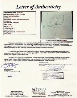 Michael Jackson Incredible Holographic Autograph (Signed Poster cut) JSA LOA