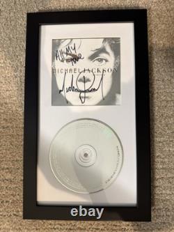 Michael Jackson Inscribed Signed Autograph Invincible CD Display