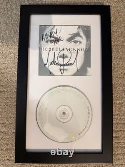 Michael Jackson Inscribed Signed Autograph Invincible CD Display