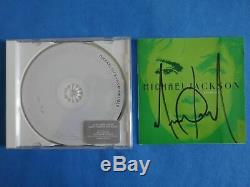 Michael Jackson Invincible Signed CD (green Cover) With Virgin Megastore Pass