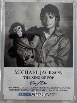 Michael Jackson JSA Authentic Auto Autograph Custom Cut 1/1 Thriller Monkey