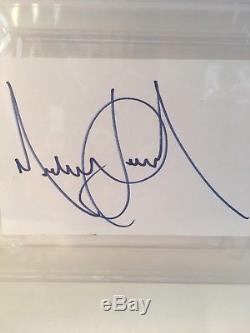 Michael Jackson King of Pop signed PSA DNA Authenticated Index Card Huge LOOK