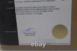 Michael Jackson Man in the Mirror LP 12'' VINYL SIGNED CERTIFICATE OF AUTHENTIIC