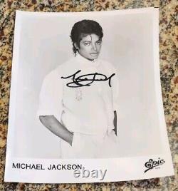 Michael Jackson Official Epic Records SIGNED Publicity Photo Rare Autograph