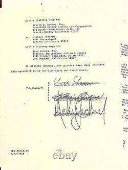 Michael Jackson Owned Not Signed Or Autographed Encino Home Contract