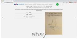 Michael Jackson PSA DNA Authenticated Signed Autographed Contract 1989