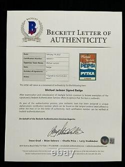 Michael Jackson Pepsi Crew Pass BAS BECKETT LOA SIGNED TWICE