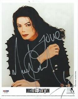 Michael Jackson Psa/dna Graded 9 Mint Signed 8x10 Photograph Autograph Certified