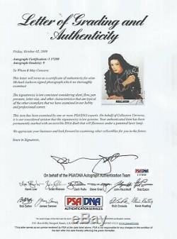 Michael Jackson Psa/dna Graded 9 Mint Signed 8x10 Photograph Autograph Certified