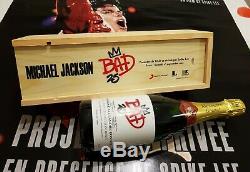 Michael Jackson RARE CHAMPAGNE BAD25 PREMIER smile promo fedora signed autograph