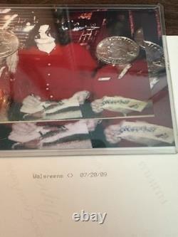 Michael Jackson Rare Hand-Signed Boomers Sticker Framed Photo Ensemble COA