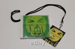 Michael Jackson SIGNED INVINCIBLE ALBUM WITH GUEST PRESS PASS GLOVE FEDORA