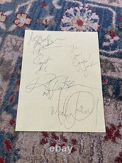 Michael Jackson SIGNED sheet The Jackson 5 Autographs Randy, Jackie, Marlon