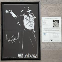 Michael Jackson Signed 16x24 Poster Pepsi Ad JSA LOA King Of Pop RARE