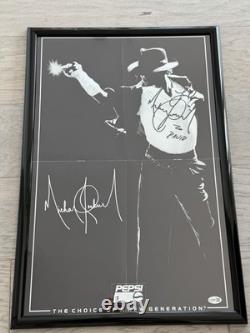 Michael Jackson Signed 16x24 Poster Pepsi Ad JSA LOA King Of Pop RARE