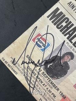 Michael Jackson Signed 1988 Bad World Tour Liverpool Concert Ticket Autograph