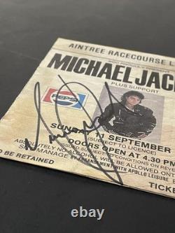 Michael Jackson Signed 1988 Bad World Tour Liverpool Concert Ticket Autograph