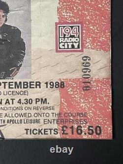 Michael Jackson Signed 1988 Bad World Tour Liverpool Concert Ticket Autograph