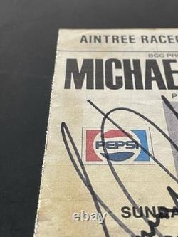 Michael Jackson Signed 1988 Bad World Tour Liverpool Concert Ticket Autograph