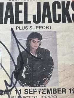 Michael Jackson Signed 1988 Bad World Tour Liverpool Concert Ticket Autograph
