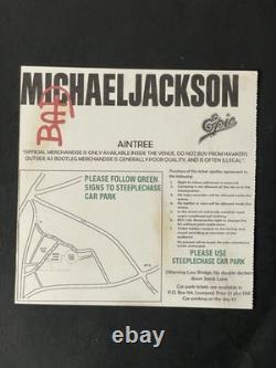 Michael Jackson Signed 1988 Bad World Tour Liverpool Concert Ticket Autograph