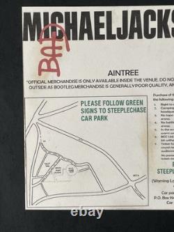 Michael Jackson Signed 1988 Bad World Tour Liverpool Concert Ticket Autograph