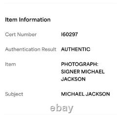 Michael Jackson Signed 8x10 Photo PSA/DNA Certified Authentic Autograph COA King