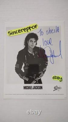 Michael Jackson Signed 8x10 Press Photo Signature Autograph Who's Bad Vintage