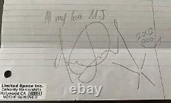 Michael Jackson Signed Art Hand Drawn By MJ