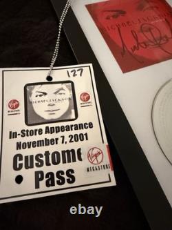 Michael Jackson Signed Autograph Invincible CD (at 2001 Virgin Megastore withpass)