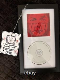Michael Jackson Signed Autograph Invincible CD (at 2001 Virgin Megastore withpass)